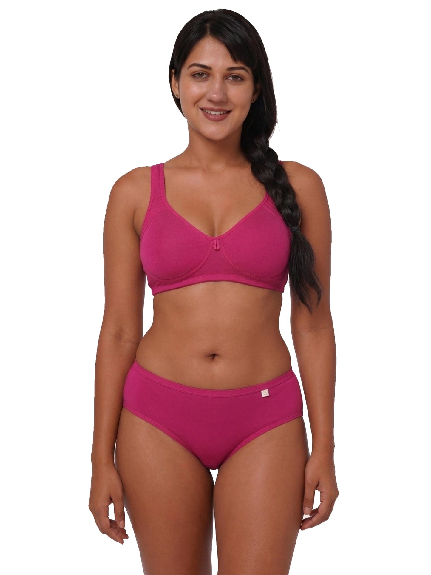 Inner Sense Women Bamboo Cotton Non-Wired Non Padded Bra-ISB057-SnorkalBlue_Maroon
