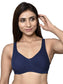 Inner Sense Women Bamboo Cotton Non-Wired Non Padded Bra-ISB057-SnorkalBlue_NavyBlue