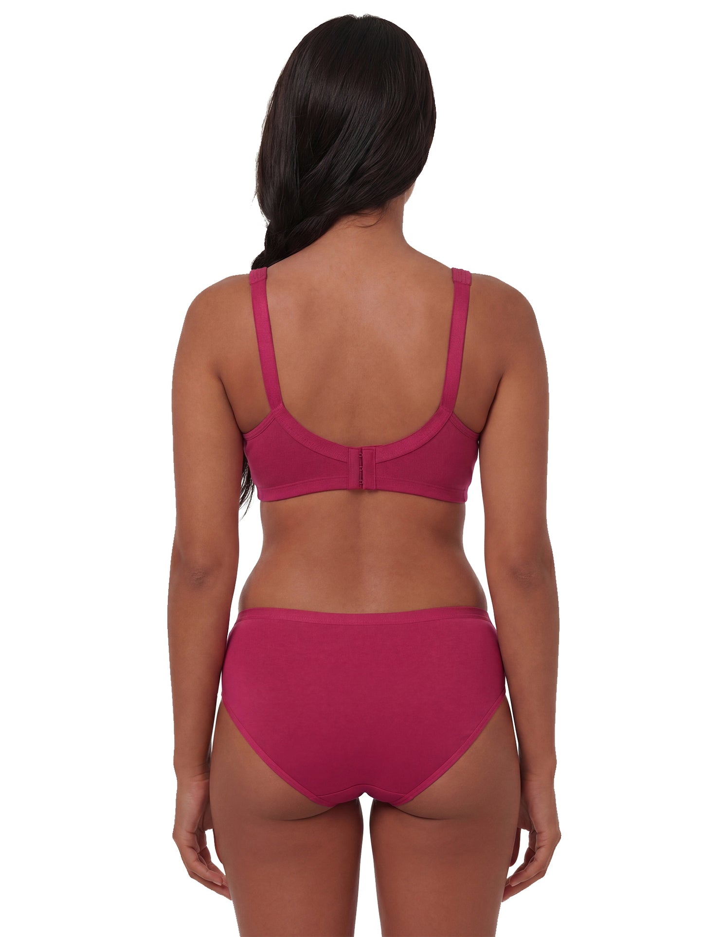 Inner Sense Women Bamboo Cotton Non-Wired Non Padded Bra-ISB057-SnorkalBlue_Maroon