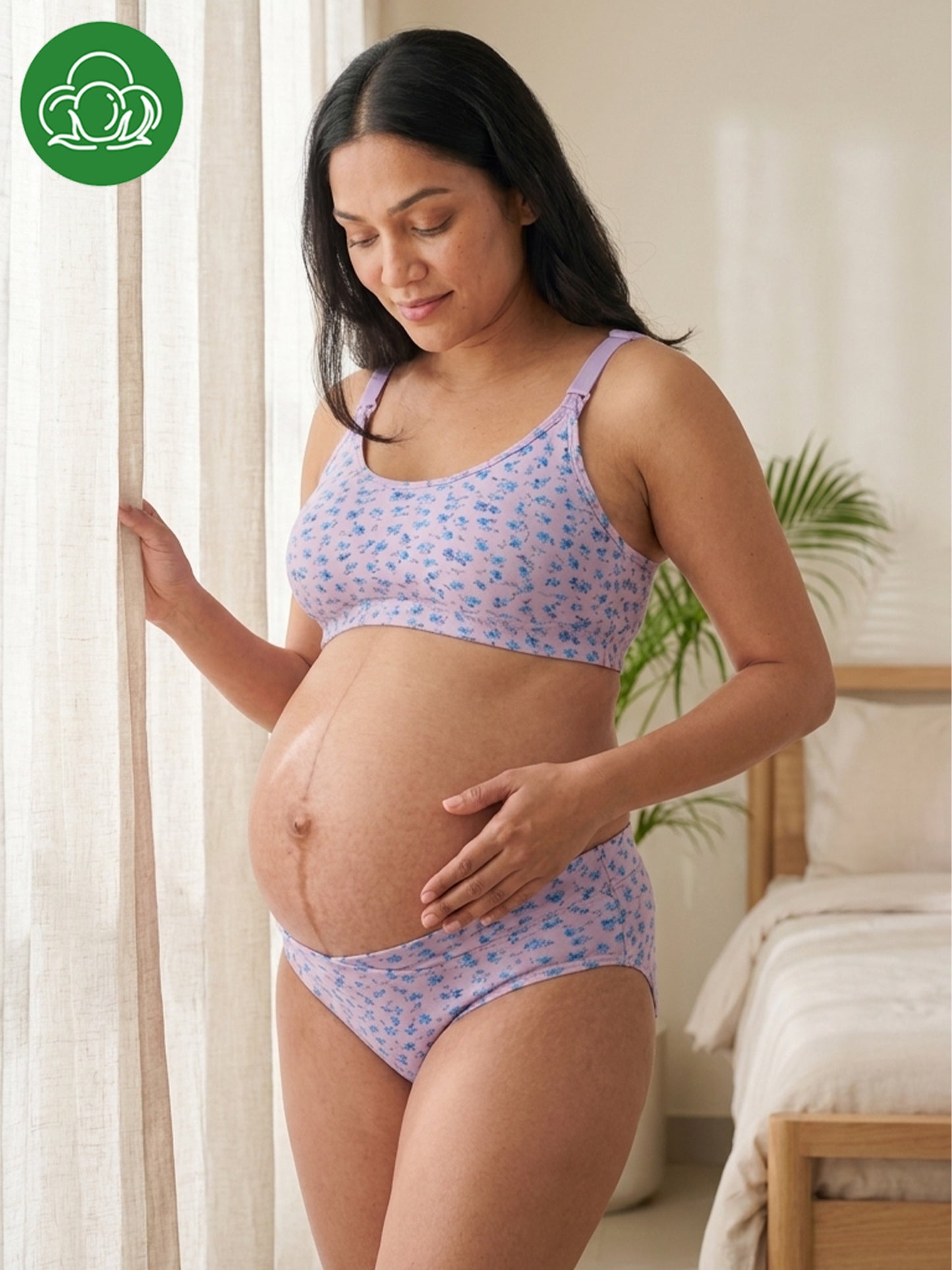 Inner Sense Women Bamboo Organic Cotton Full coverage Non-padded Maternity Bra-IMB004J