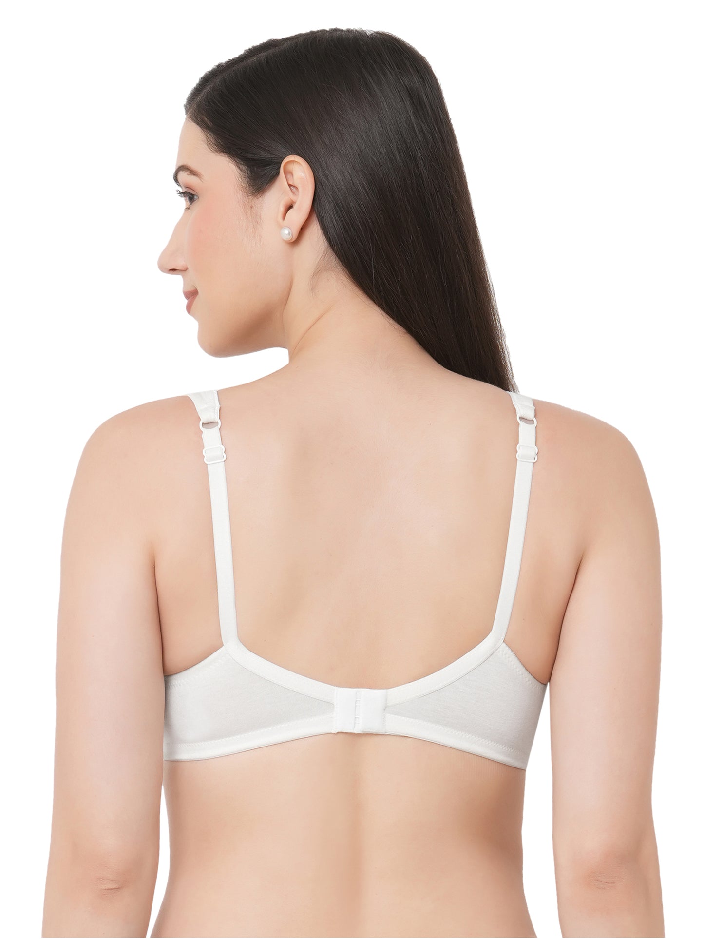 Inner Sense Women Bamboo Cotton Non-Wired Non Padded Bra-ISB057-SnorkalBlue_Mwhite