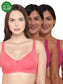 Inner Sense Women Bamboo Cotton Non-Wired Non Padded Bra-ISB057-Maroon_Maroon_Bright Pink