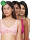 Inner Sense Women Bamboo Cotton Non-Wired Non Padded Bra-ISB057-Skin_Pink Lace Print_Maroon