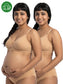 Organic Cotton Antimicrobial Padded Nonwired Feeding Bra Combo-IMB009B_9B