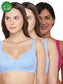 Inner Sense Women Bamboo Cotton Non-Wired Non Padded Bra-ISB057-Sky Blue_Sky Blue_Maroon