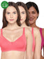 Inner Sense Women Bamboo Cotton Non-Wired Non Padded Bra-ISB057-Bright Pink_Bright Pink_Maroon