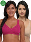 Inner Sense Women Bamboo Cotton Non-Wired Non Padded Bra-ISB057-Maroon_Skin