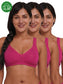 Inner Sense Women Bamboo Cotton Non-Wired Non Padded Bra-ISB057-Maroon_Maroon_Maroon