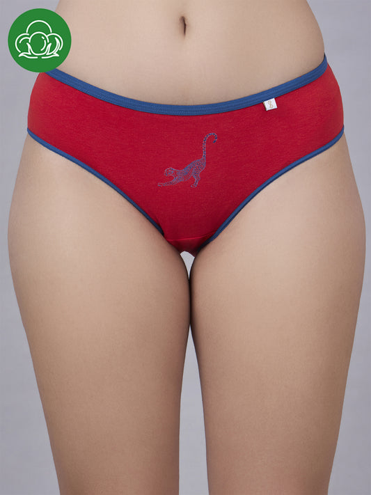 Inner Sense Women Bamboo Medium-Rise Bikini Briefs-ISP040-Pointsetia