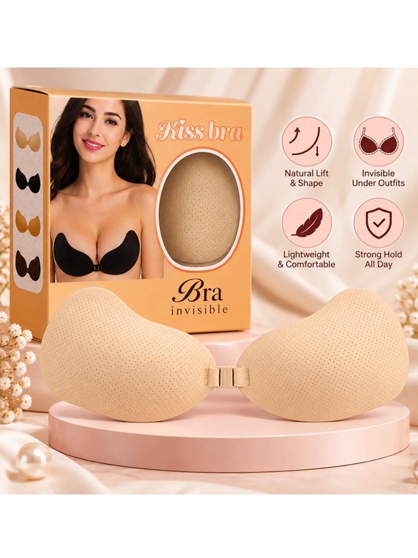 Inner Sense Lightly Padded Seamless Strapless Stick-On Bra-FBR001