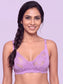 Inner Sense Bamboo Organic Cotton Laced non-Padded Bra- ISB019-Violet Tulle