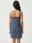 Inner Sense Bamboo Organic Cotton Nightdress-ISL069-Navy Flower