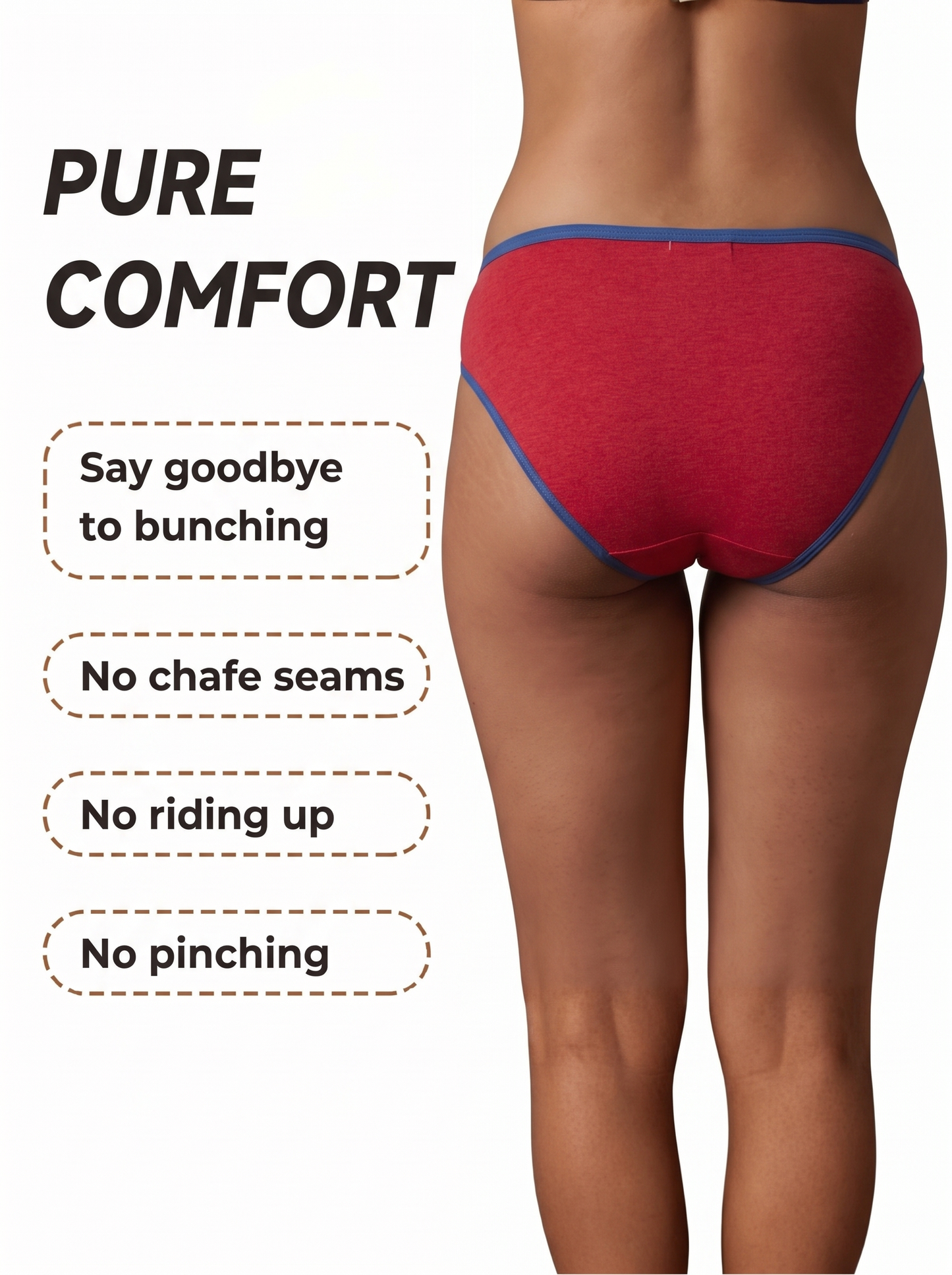 Inner Sense Women Bamboo Medium-Rise Pack of 3 Bikini Briefs-ISP040-3Pointsetia