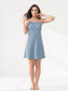 Inner Sense Bamboo Organic Cotton Nightdress-ISL065-Aqua Print