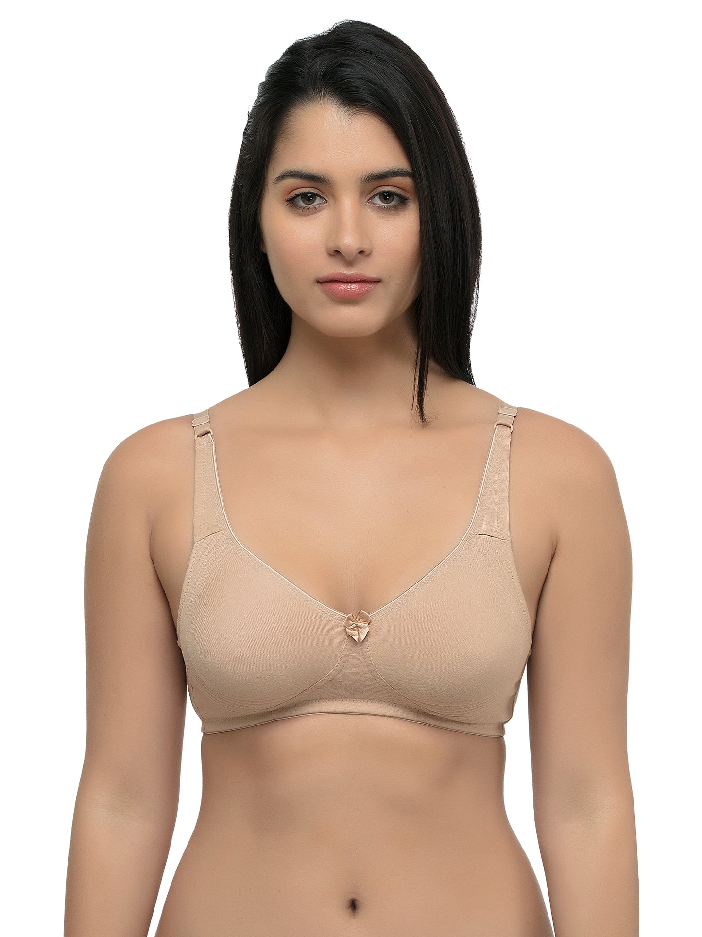 Inner Sense Women Bamboo Cotton Non-Wired Non Padded Bra-ISB057-Skin_Sky Blue_Maroon