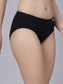 Inner Sense Women Bamboo Medium-Rise Bikini Briefs-ISPB201-Black