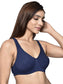 Inner Sense Women Bamboo Cotton Non-Wired Non Padded Bra-ISB057-SnorkalBlue_NavyBlue