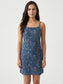 Inner Sense Bamboo Organic Cotton Nightdress-ISL069-Navy Flower
