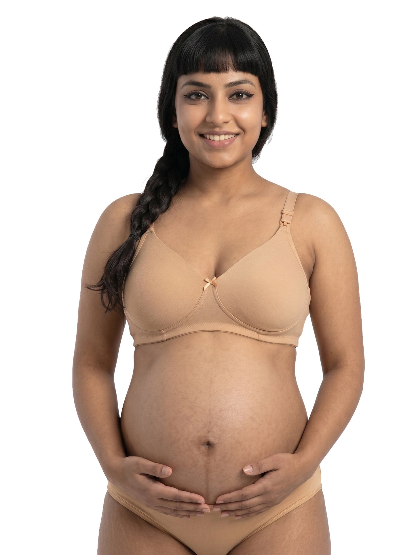 Organic Cotton Antimicrobial Padded Nonwired Feeding Bra-IMB009B