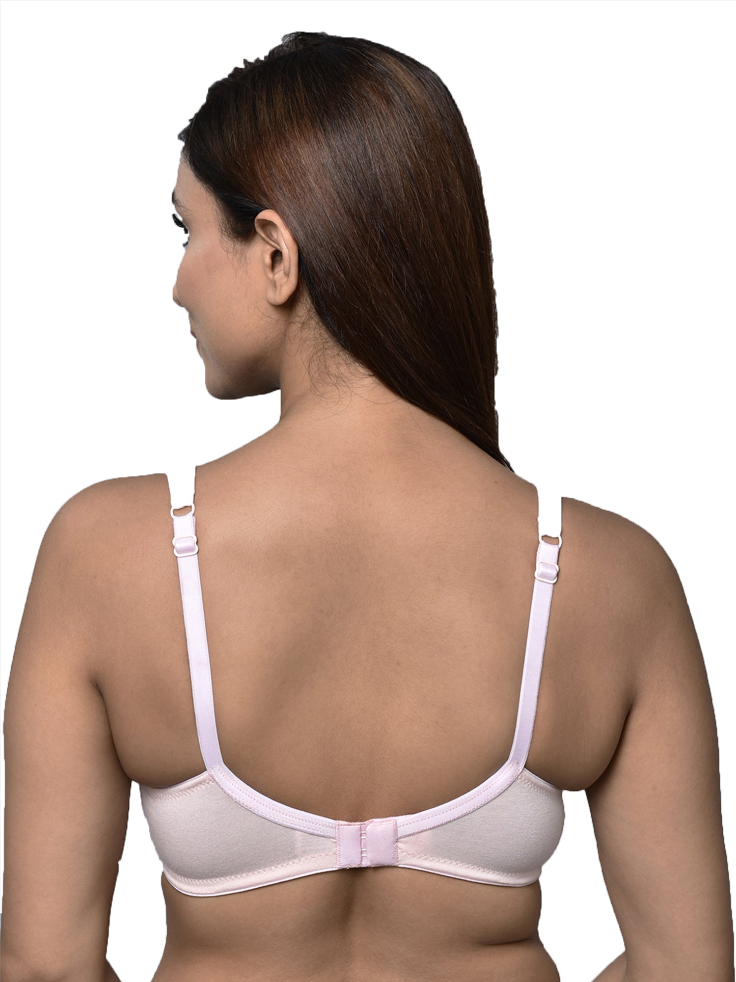 Inner Sense Women Bamboo Cotton Non-Wired Non Padded Bra-ISB057-SnorkalBlue_BabyPink