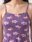 Inner Sense Bamboo Organic Cotton Nightdress-ISL068-Purple Flower