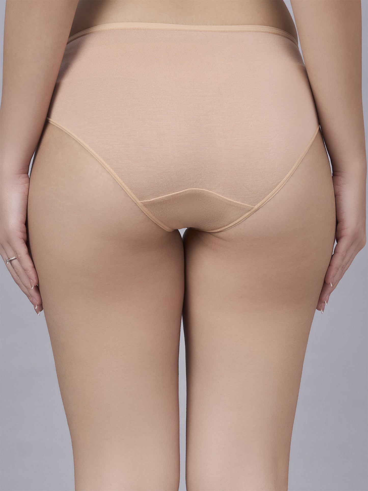 Inner Sense Women Bamboo Medium-Rise Bikini Briefs-ISPB201-Skin