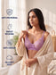 Inner Sense Bamboo Organic Cotton Laced non-Padded Bra- ISB019-Violet Tulle