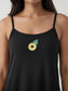 Inner Sense Bamboo Organic Cotton Nightdress-ISL070-Black Pineapple
