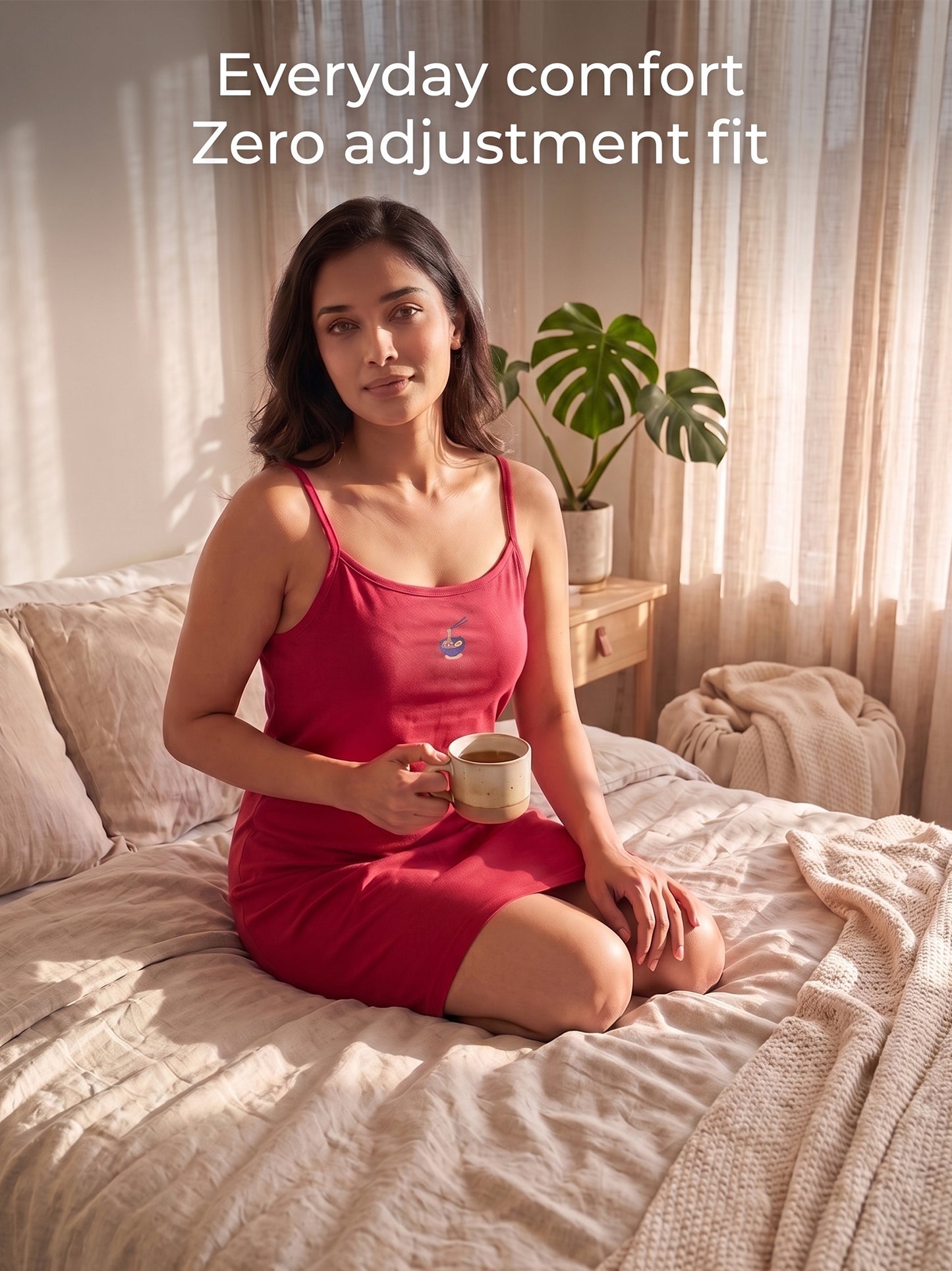 Inner Sense Bamboo Organic Cotton Nightdress- ISL074-Ramen