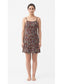Inner Sense Bamboo Organic Cotton Nightdress-ISL067-Brown Print