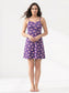 Inner Sense Bamboo Organic Cotton Nightdress-ISL068-Purple Flower