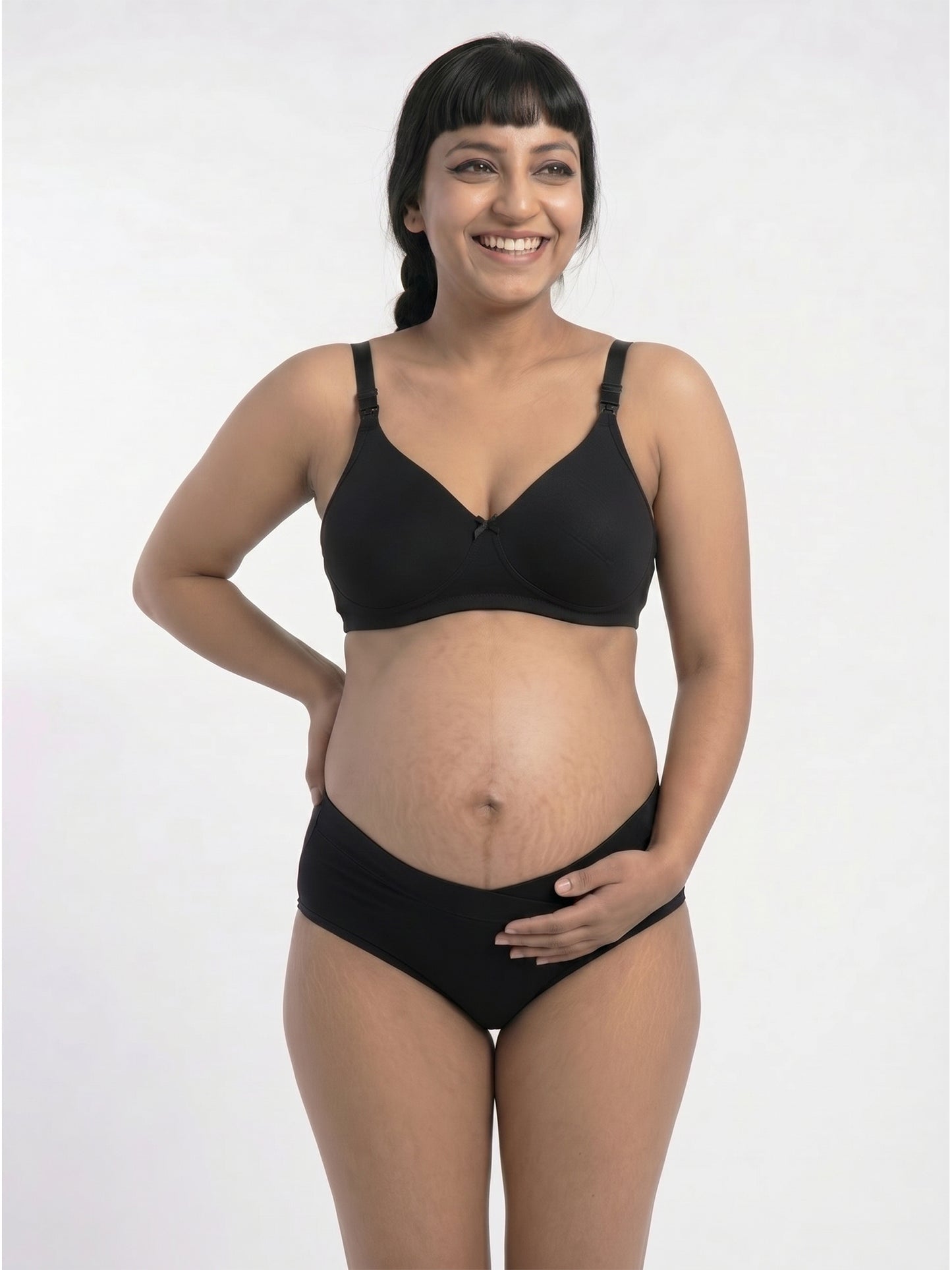 Organic Cotton Antimicrobial Padded Nonwired Feeding Bra-IMB009C