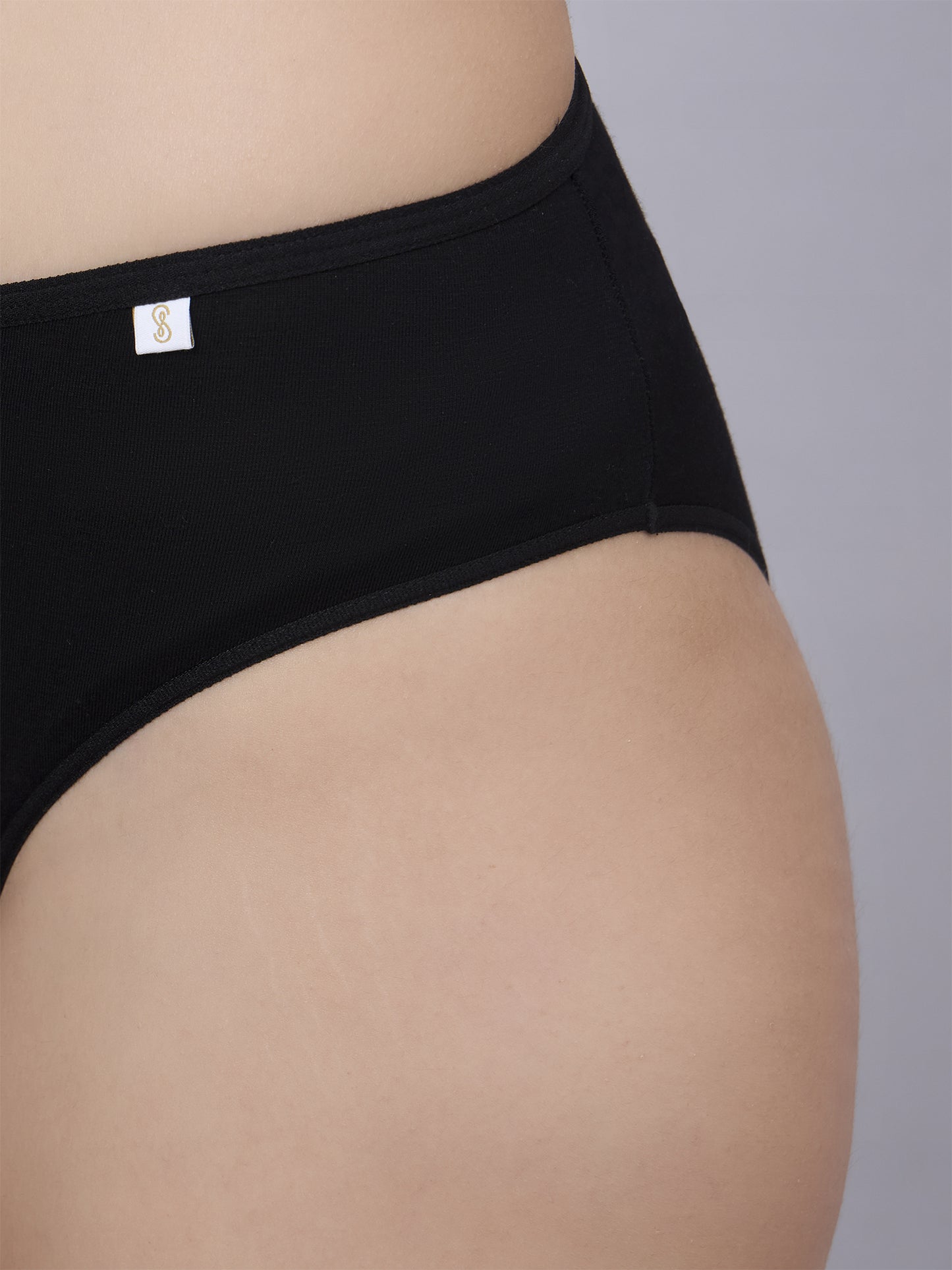 Inner Sense Women Bamboo Pack of 3 Hipster Briefs-ISPB203-3Black