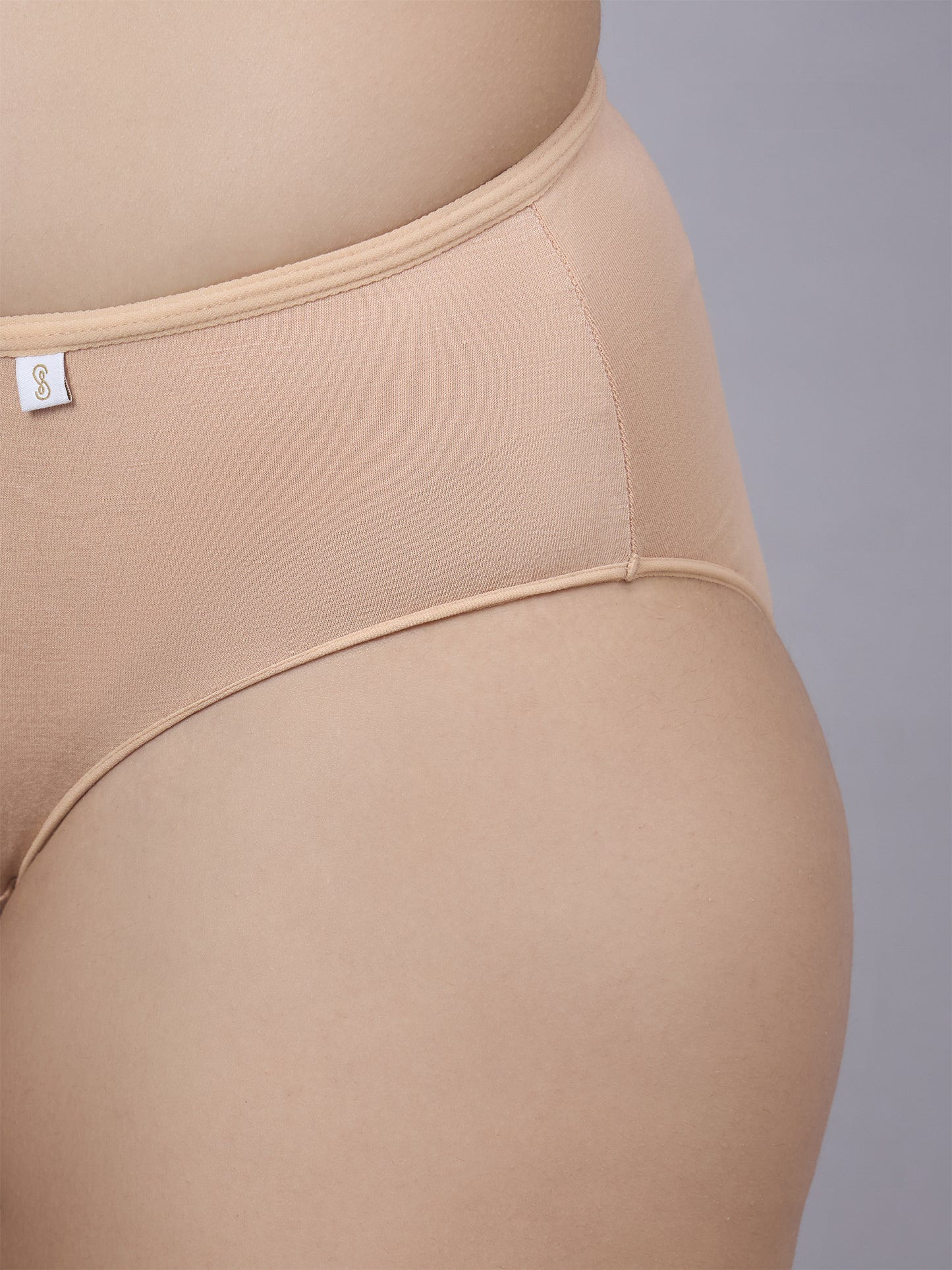 Inner Sense Women Bamboo Pack of 2 Hipster Briefs-ISPB203-Skin_Skin