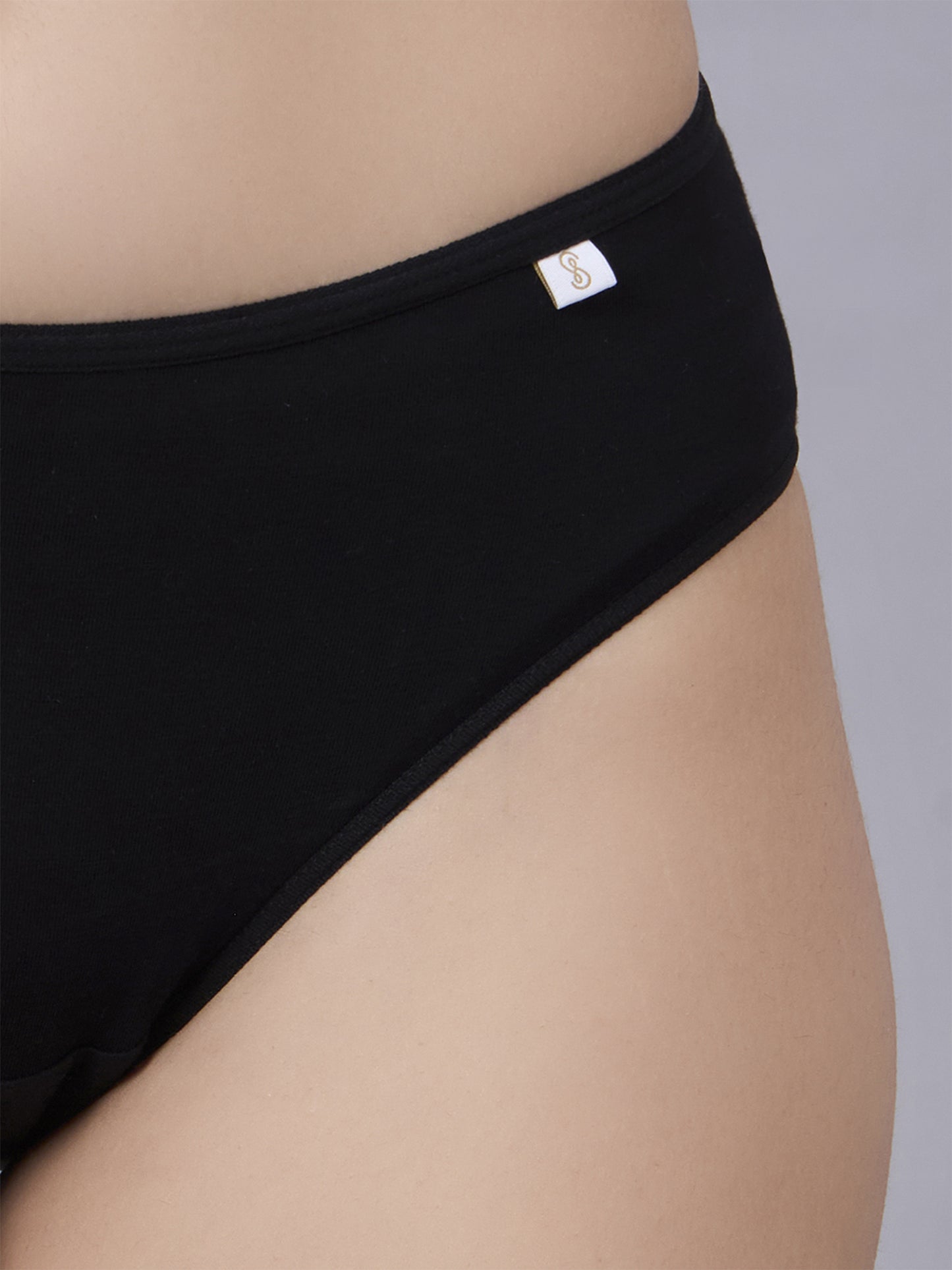 Inner Sense Women Bamboo Pack of 2 Hipster Briefs-ISPB203-Skin_Black