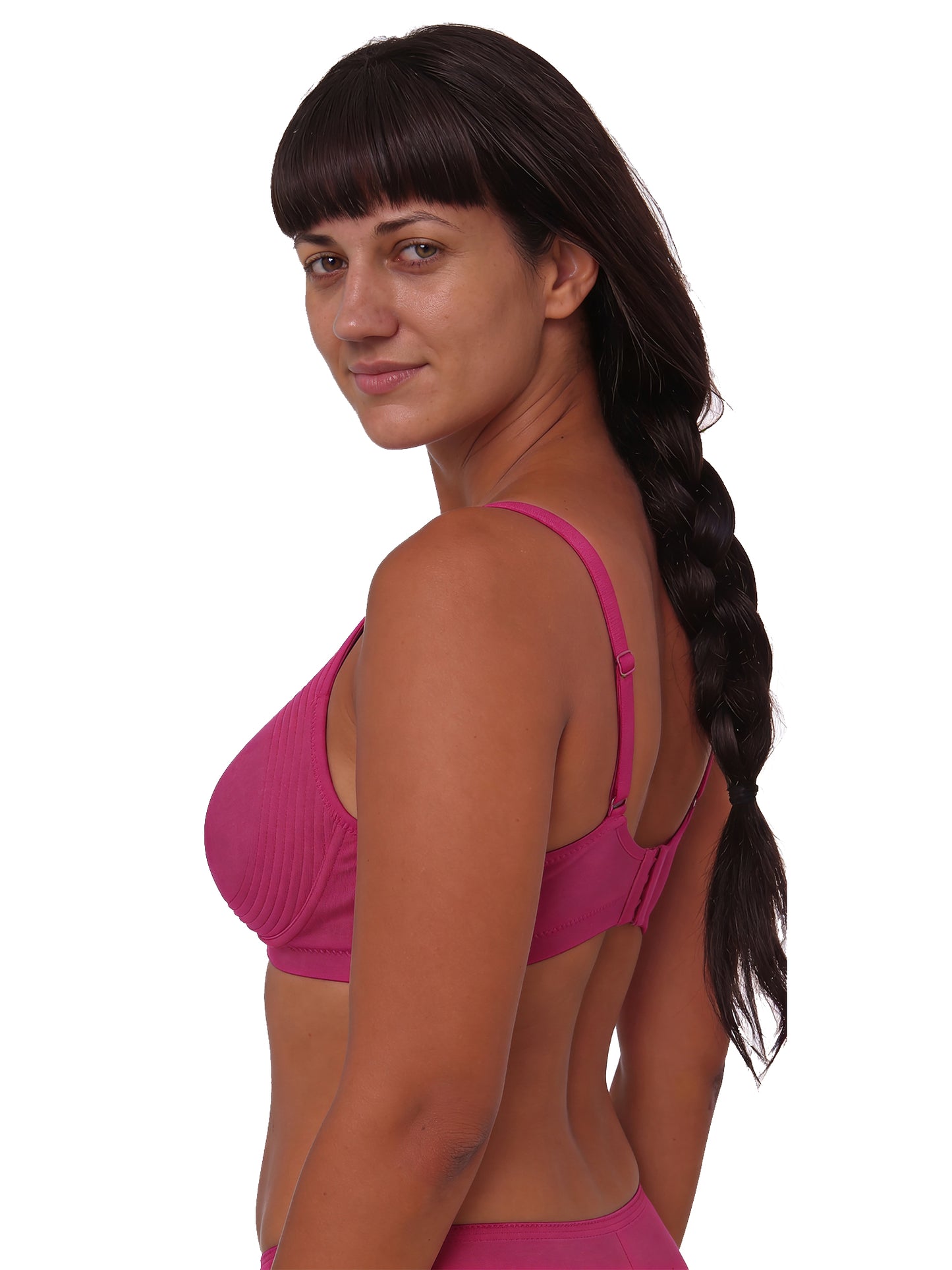Inner Sense Women Bamboo Cotton Non-Wired Non Padded Bra-ISB057-Maroon_Maroon_Sky Blue