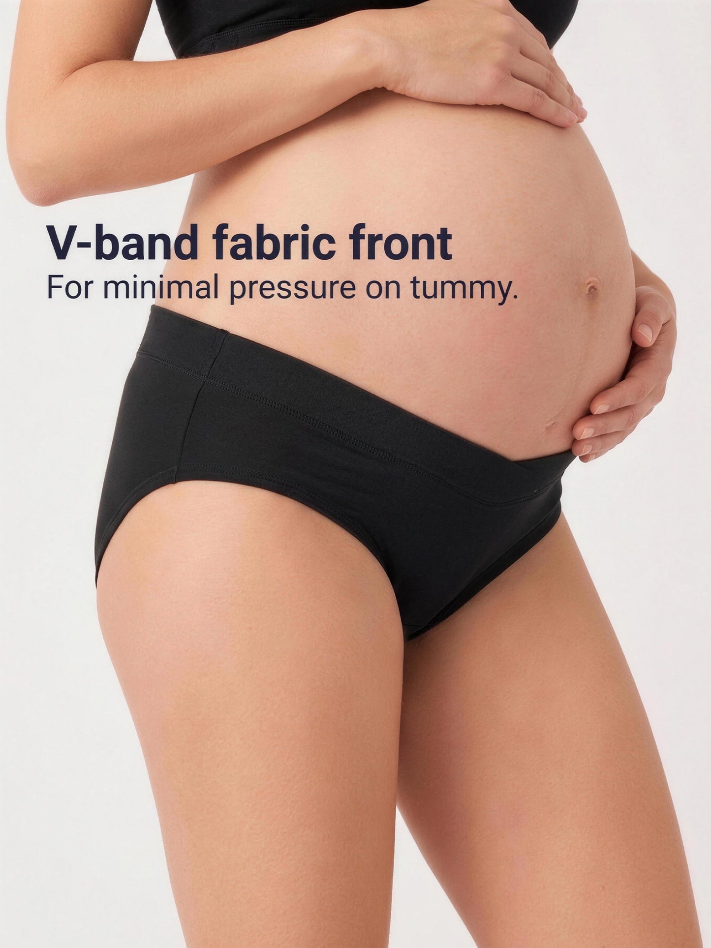 Organic Cotton Antimicrobial Maternity Panty-IMP102-Black-