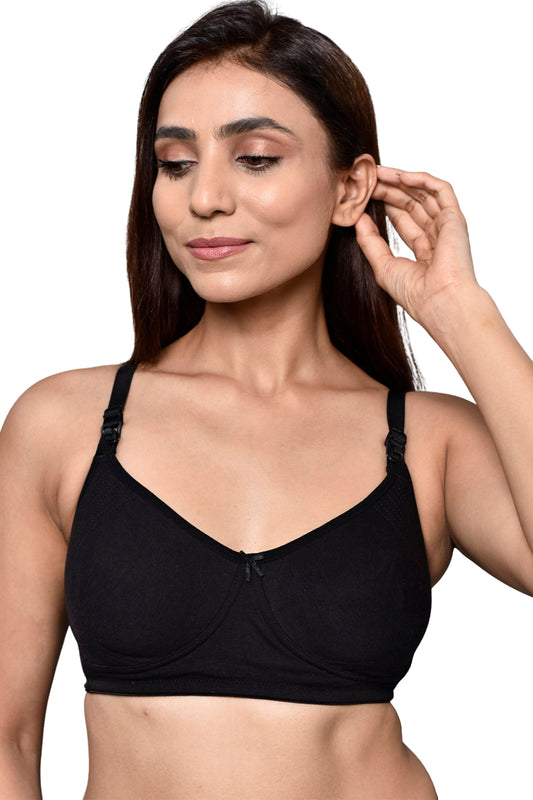 Inner Sense Organic Cotton Bamboo Concentric Stitches Nursing Bra