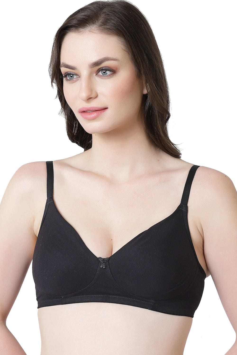 Organic Cotton  Antimicrobial Seamless Everyday Bra-ISB084-Anthracite