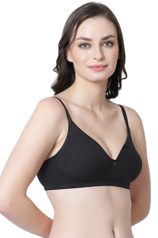 Organic Cotton  Antimicrobial Seamless Everyday Bra-ISB084-Anthracite