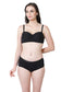 Organic Cotton  Antimicrobial Seamless Strapless Bra and Panty set-ISB102_ISP038-Black-