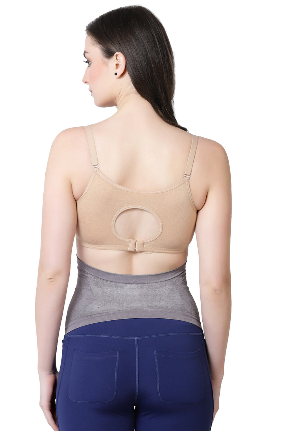 Bamboo Fiber Seamless Side Maternity Belly Band-ISMB001-Steel Grey-