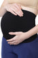 Bamboo Fiber Seamless Side Maternity Belly Band-ISMB001-Anthracite-