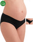 Organic Cotton Antimicrobial Maternity Panty (Pack Of 2)-IMP102-Black_Black-