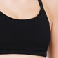 Organic Cotton Antimicrobial Low Impact sports bra with removable pads-ISB112-Black-