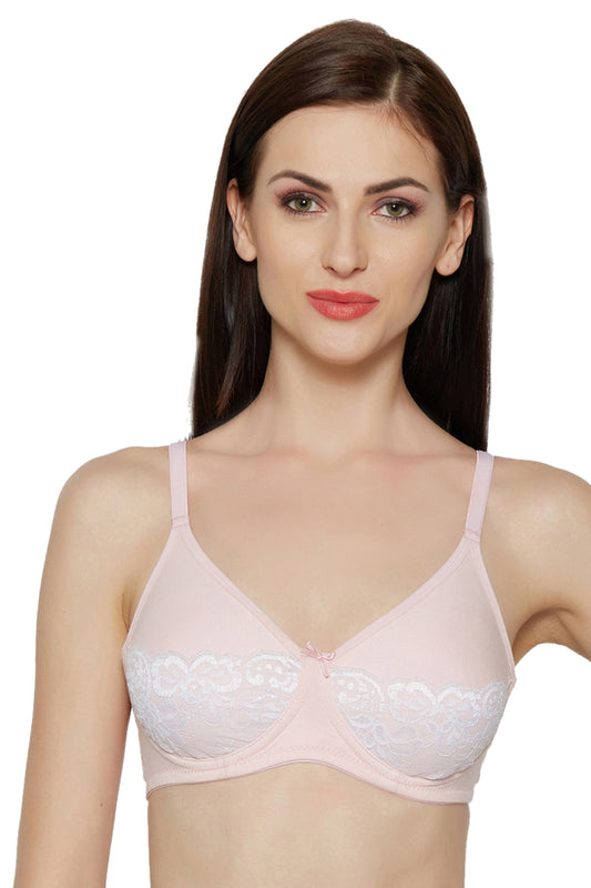 Organic Cotton  Antimicrobial Padded Front lace Bra-ISB059-