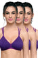 Organic Cotton  Antimicrobial Non-wired Non-padded String-back Bralette(Pack of 3)-ISB092_92_92-