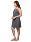 Organic Cotton Nightdress with Hairband ISL061-Deep Grey-