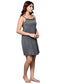 Organic Cotton Nightdress with Hairband ISL061-Deep Grey-