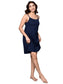 Organic Cotton Nightdress with Hairband ISL060-Navy Blue